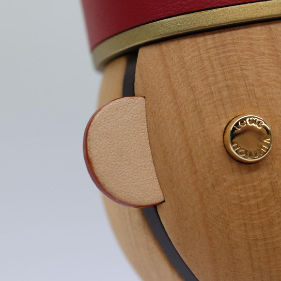 LOUIS VUITTON Vivienne Gaston Porter Bellboy Object Wood Red GI0483 Auth 84715SM