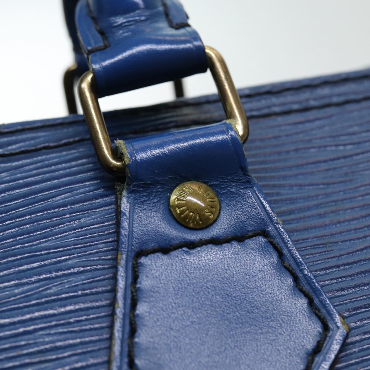 LOUIS VUITTON Epi Speedy 25 Hand Bag Toledo Blue M43015 LV Auth 84718