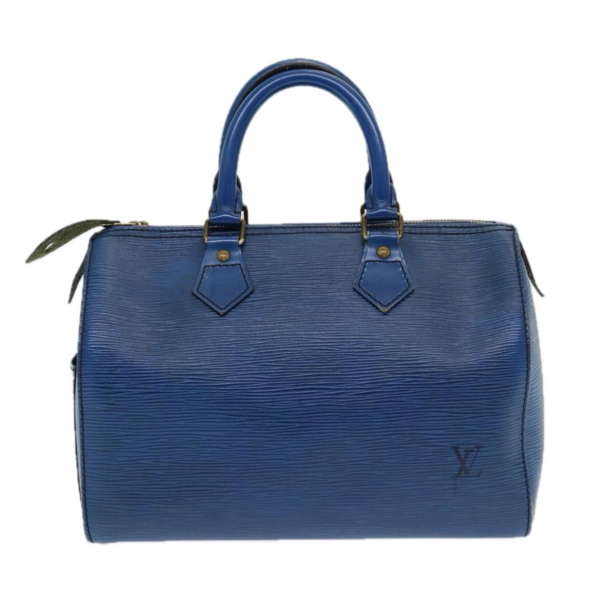 LOUIS VUITTON Epi Speedy 25 Hand Bag Toledo Blue M43015 LV Auth 84718