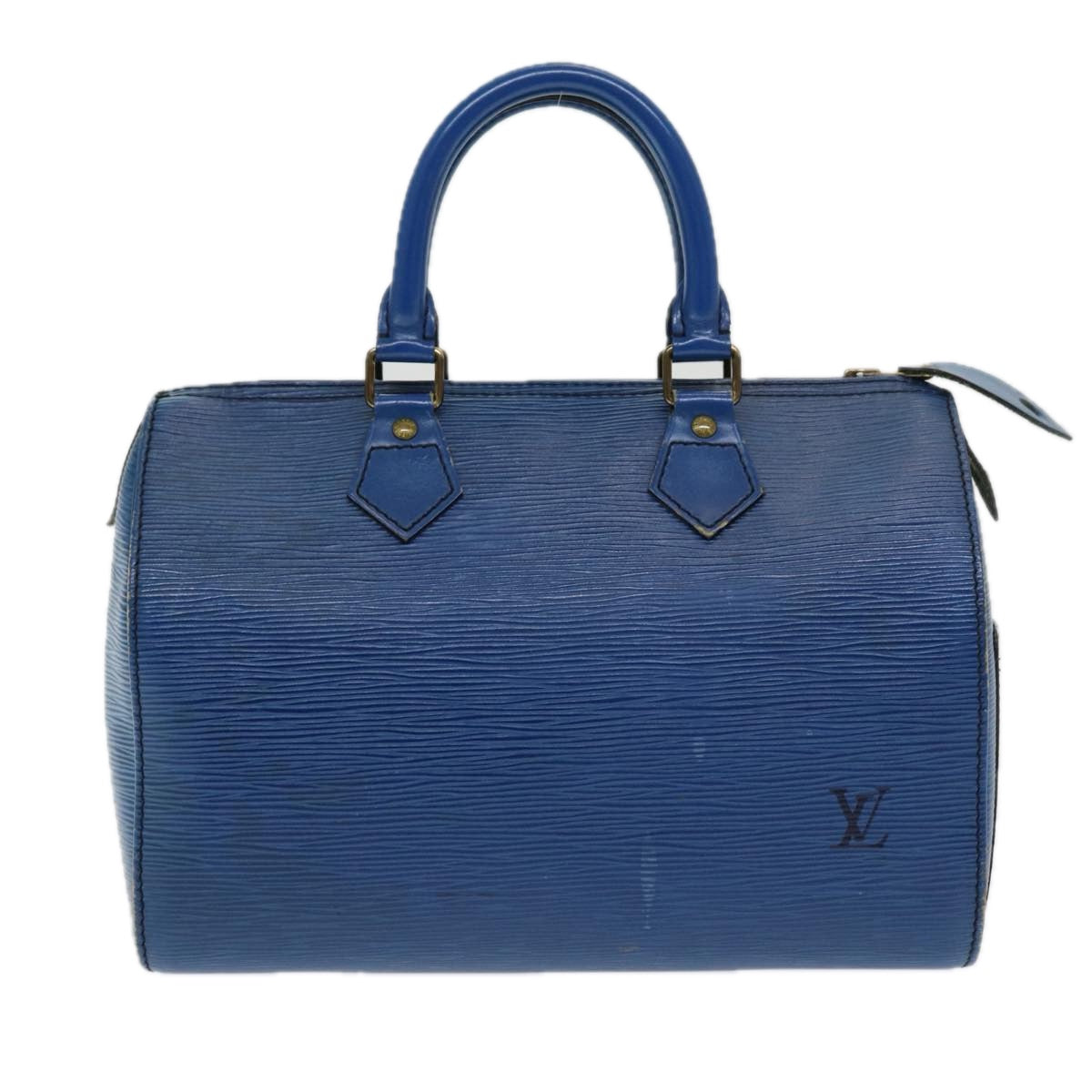 LOUIS VUITTON Epi Speedy 25 Hand Bag Toledo Blue M43015 LV Auth 84718