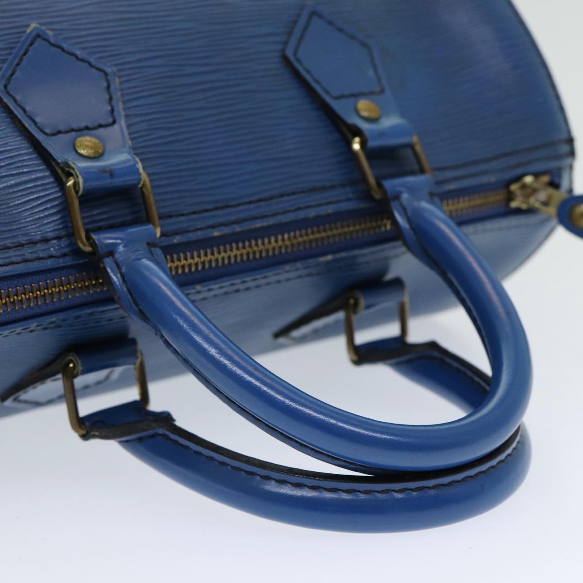 LOUIS VUITTON Epi Speedy 25 Hand Bag Toledo Blue M43015 LV Auth 84718