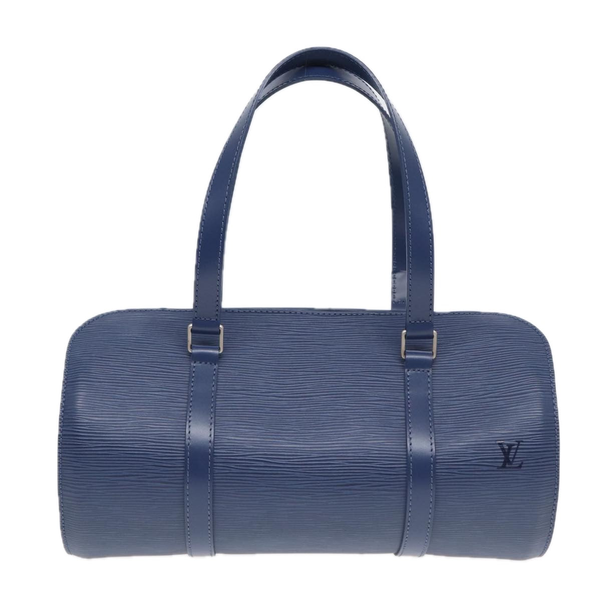 LOUIS VUITTON Epi Soufflot Hand Bag Blue Myrtille M5222G LV Auth 84728A