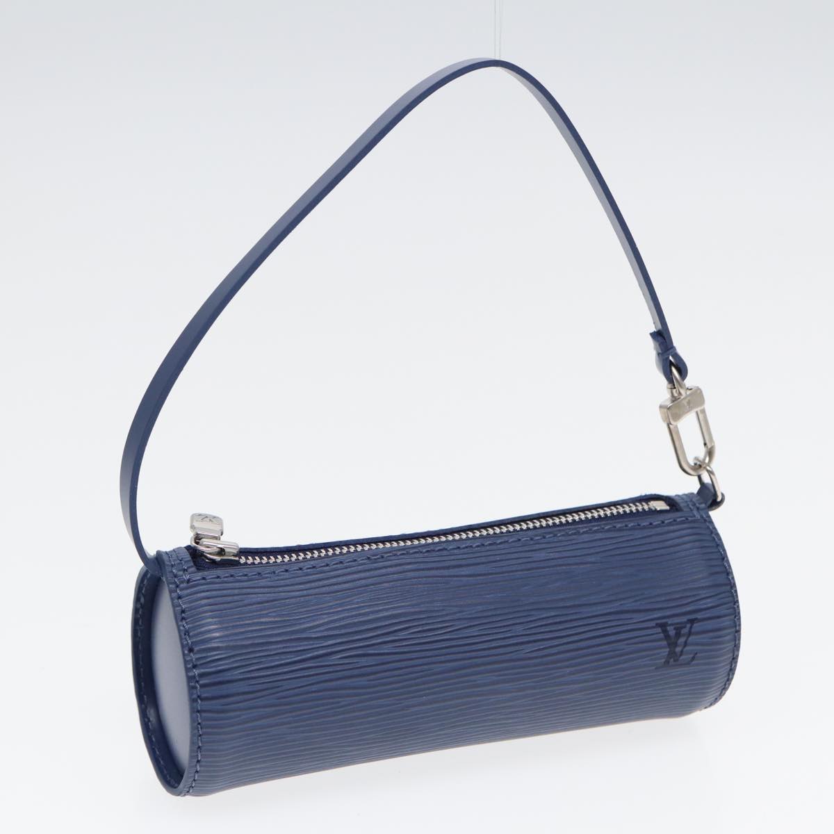 LOUIS VUITTON Epi Soufflot Hand Bag Blue Myrtille M5222G LV Auth 84728A