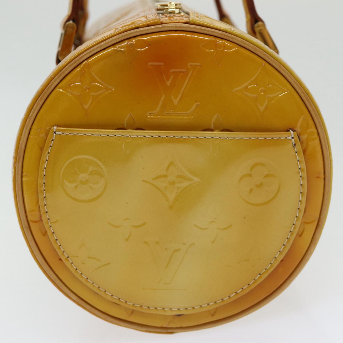 LOUIS VUITTON Monogram Vernis Bedford Hand Bag Beige M91006 LV Auth 84731