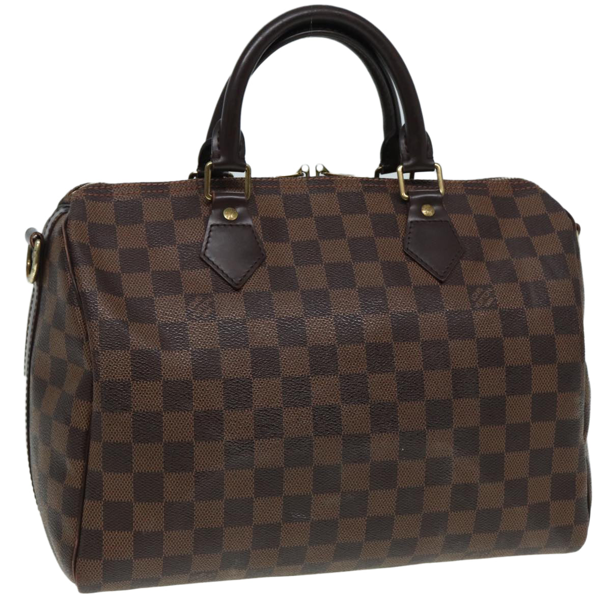 LOUIS VUITTON Damier Ebene Speedy Bandouliere30 Hand Bag N41367 LV Auth 84744