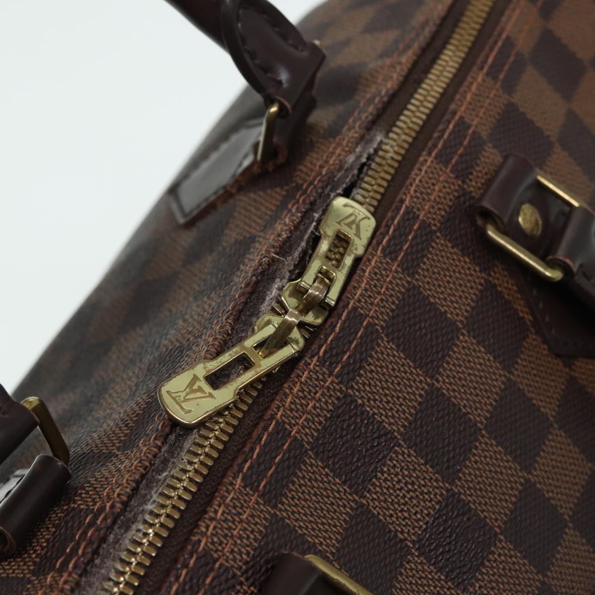 LOUIS VUITTON Damier Ebene Speedy Bandouliere30 Hand Bag N41367 LV Auth 84744