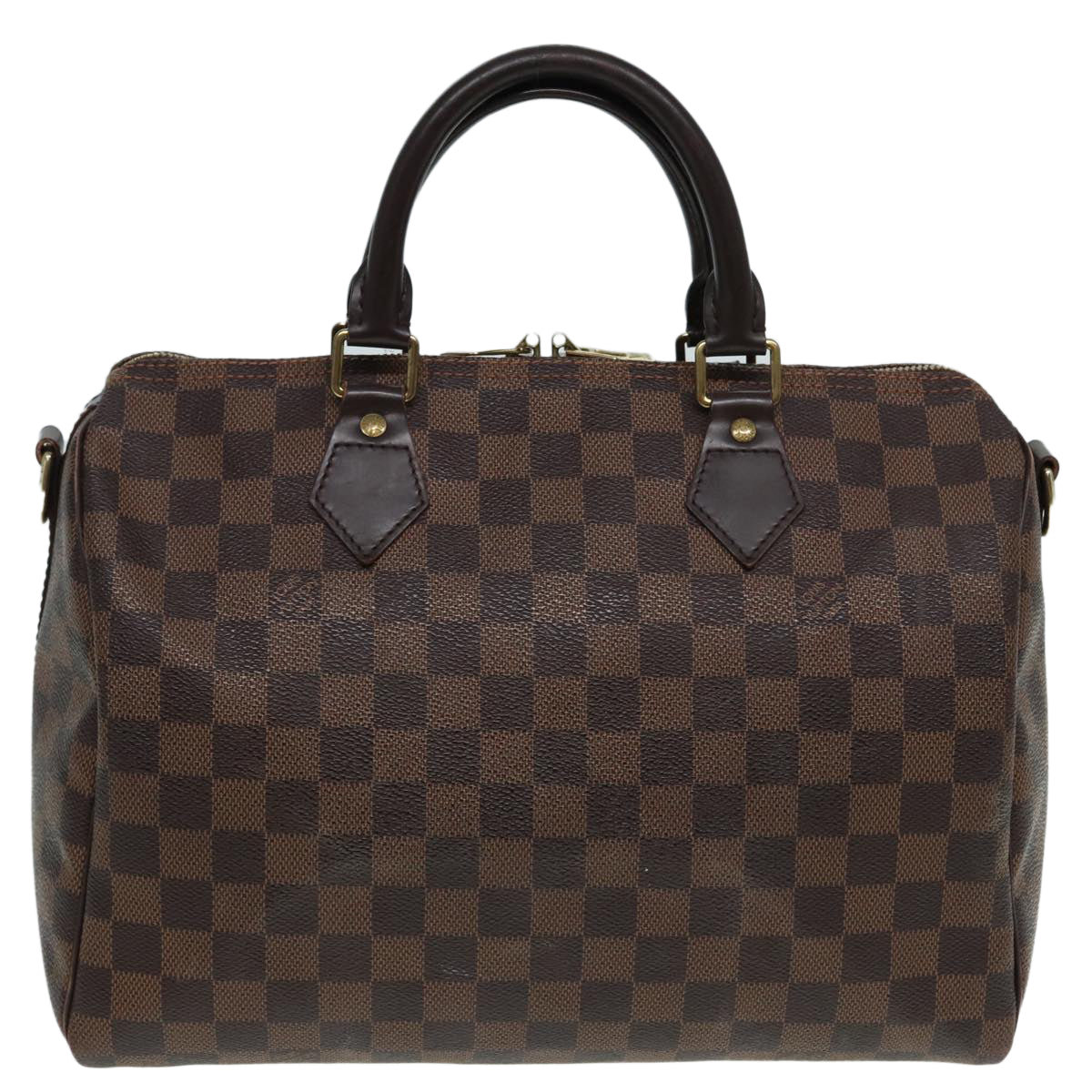 LOUIS VUITTON Damier Ebene Speedy Bandouliere30 Hand Bag N41367 LV Auth 84744