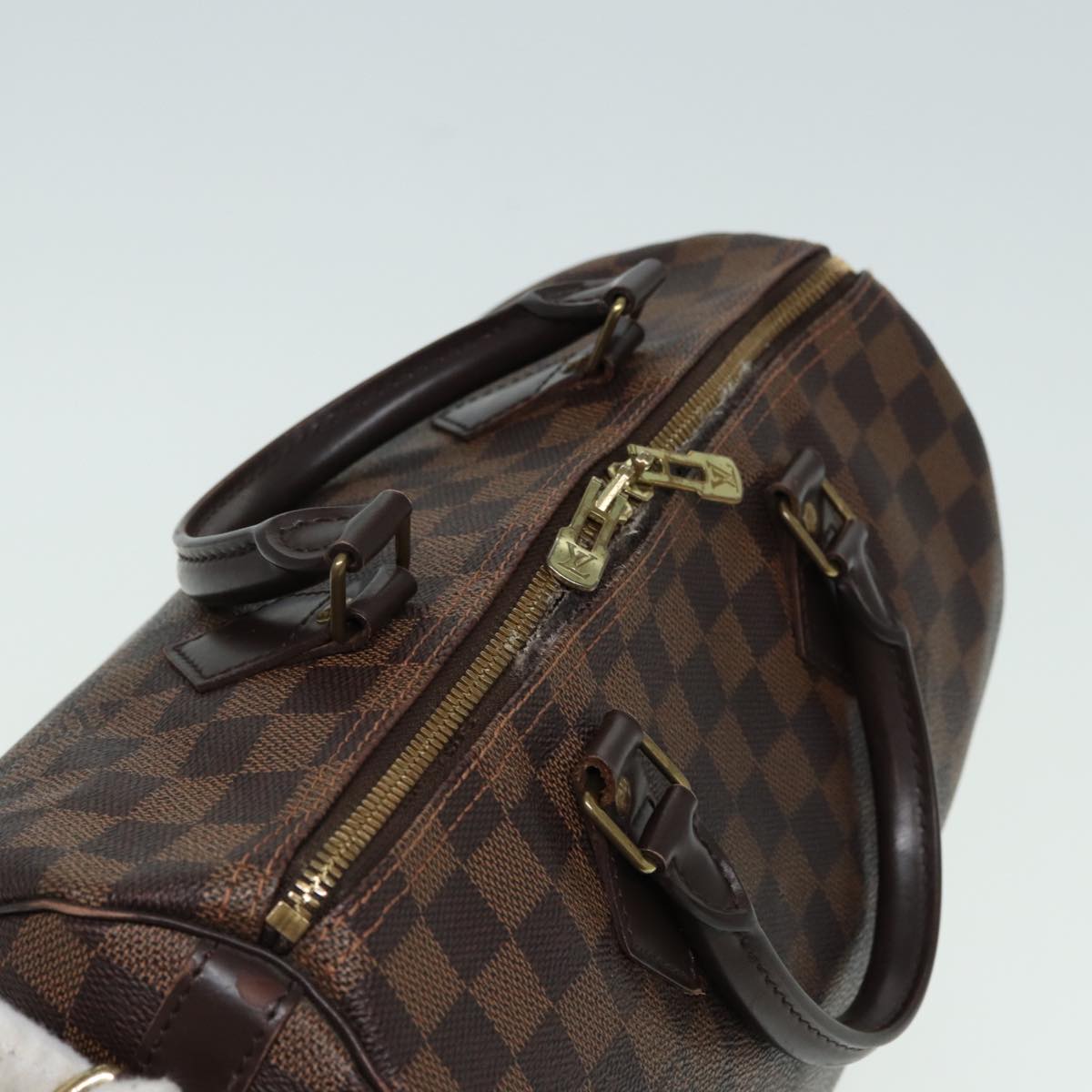 LOUIS VUITTON Damier Ebene Speedy Bandouliere30 Hand Bag N41367 LV Auth 84744