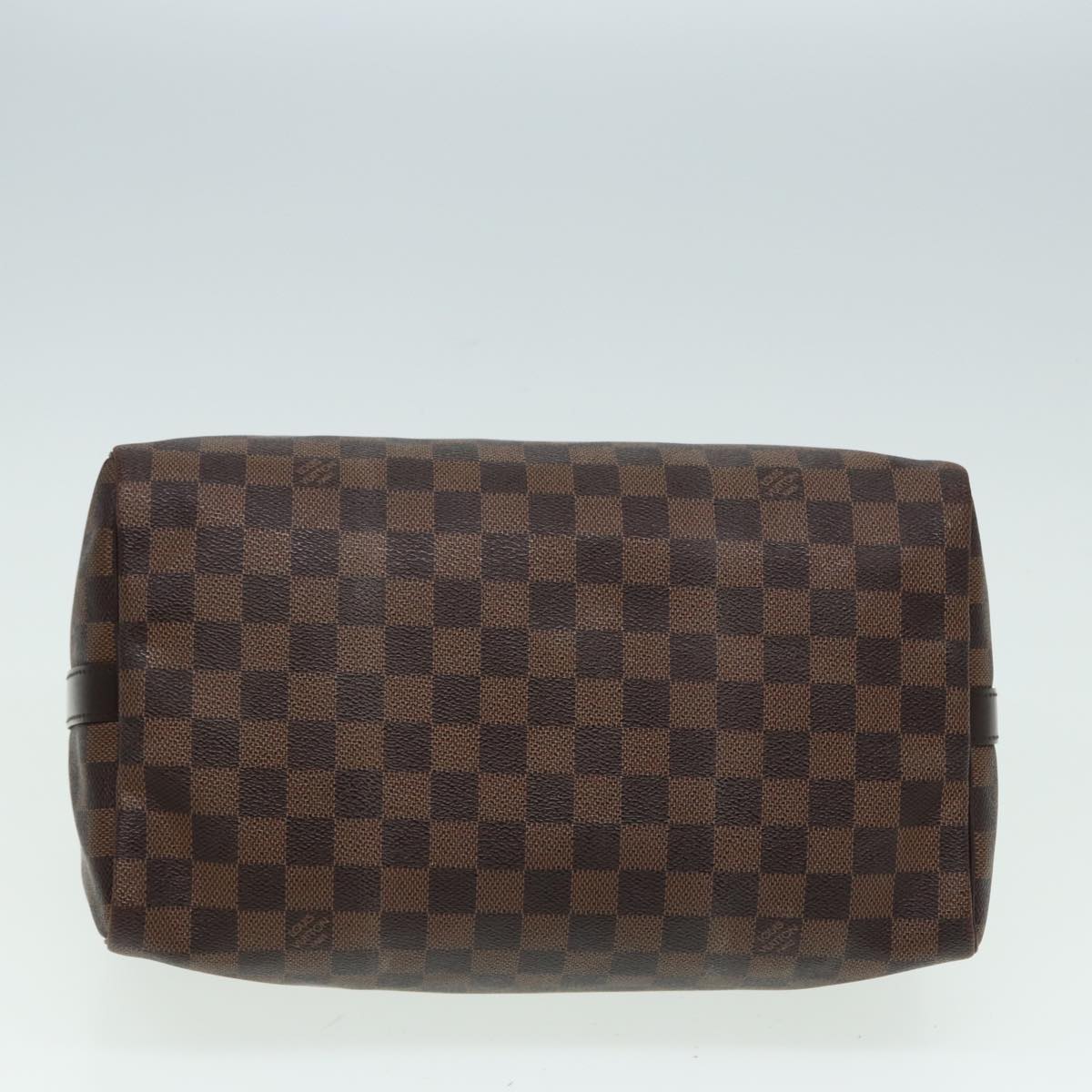 LOUIS VUITTON Damier Ebene Speedy Bandouliere30 Hand Bag N41367 LV Auth 84744