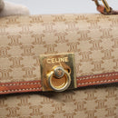 CELINE Macadam Canvas Hand Bag 2way Beige Auth 84755-10