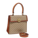 CELINE Macadam Canvas Hand Bag 2way Beige Auth 84755-1