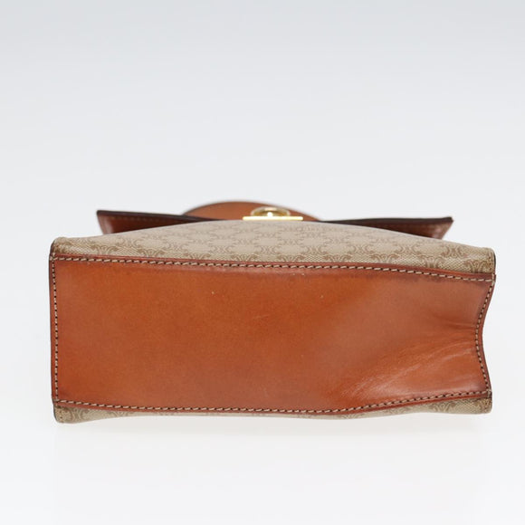 CELINE Macadam Canvas Hand Bag 2way Beige Auth 84755