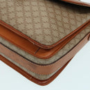 CELINE Macadam Canvas Shoulder Bag Beige Auth 84756-14