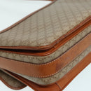 CELINE Macadam Canvas Shoulder Bag Beige Auth 84756-15