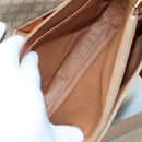 CELINE Macadam Canvas Shoulder Bag Beige Auth 84756-10