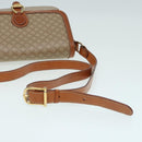 CELINE Macadam Canvas Shoulder Bag Beige Auth 84756-7