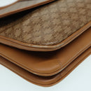 CELINE Macadam Canvas Shoulder Bag Beige Auth 84757-9