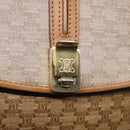 CELINE Macadam Canvas Shoulder Bag Beige Auth 84757-17