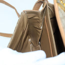 CELINE Macadam Canvas Shoulder Bag Beige Auth 84757-24