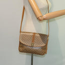 CELINE Macadam Canvas Shoulder Bag Beige Auth 84757-27