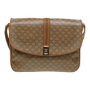 CELINE Macadam Canvas Shoulder Bag Beige Auth 84757-13