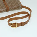 CELINE Macadam Canvas Shoulder Bag Beige Auth 84757-7