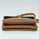 CELINE Macadam Canvas Shoulder Bag Beige Auth 84757-5