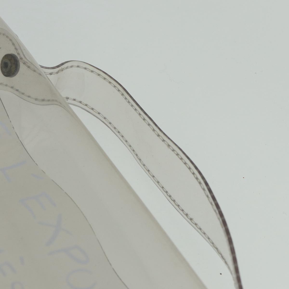 HERMES Vinyl Kelly Hand Bag Vinyl Clear Auth 84760