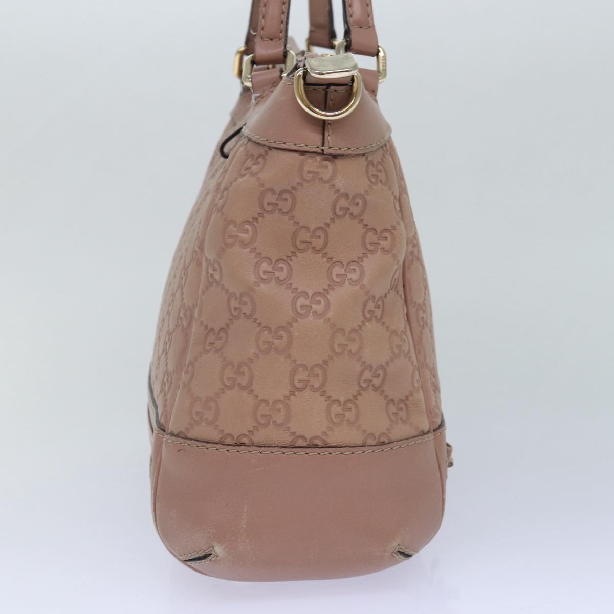 GUCCI GG Canvas Guccissima Hand Bag 2way Pink 269894 Auth 84765