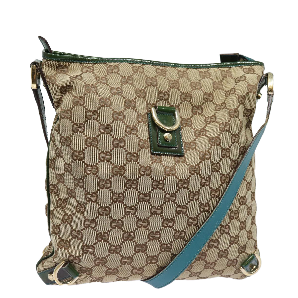 GUCCI GG Canvas Shoulder Bag Beige 131326 Auth 84767