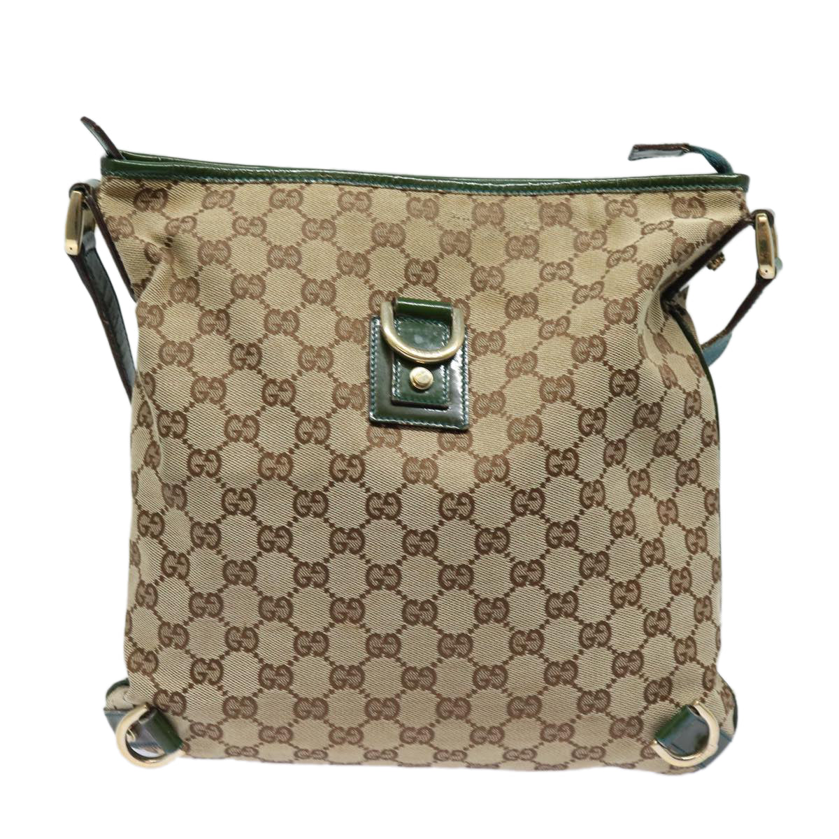 GUCCI GG Canvas Shoulder Bag Beige 131326 Auth 84767