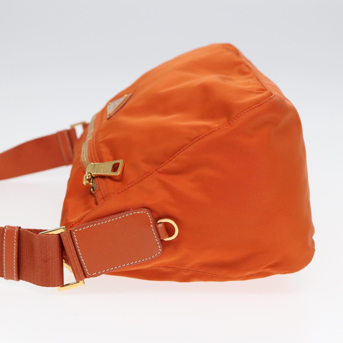 PRADA Shoulder Bag Nylon Orange Auth 84771