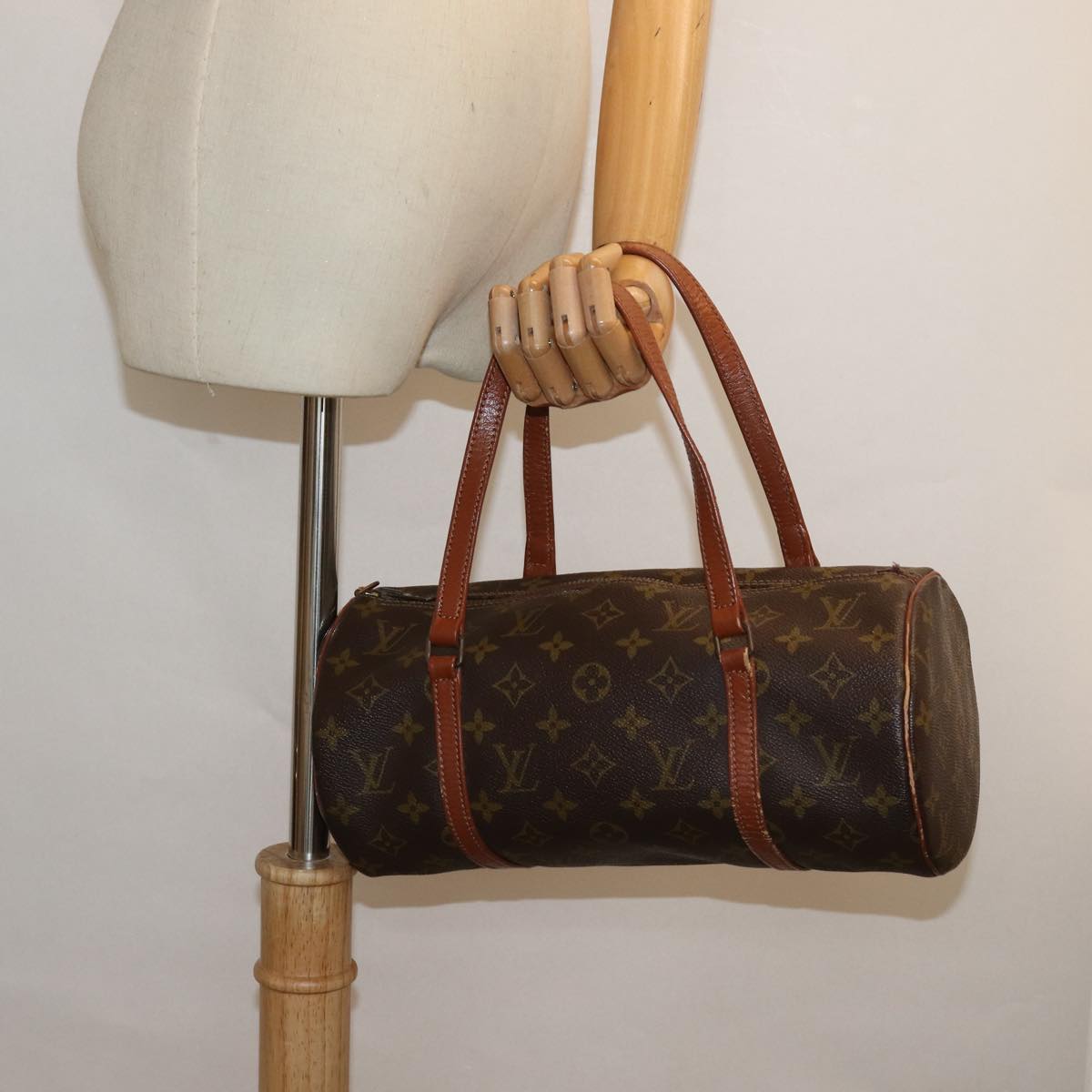 LOUIS VUITTON Monogram Papillon 30 Hand Bag M51385 LV Auth 84774