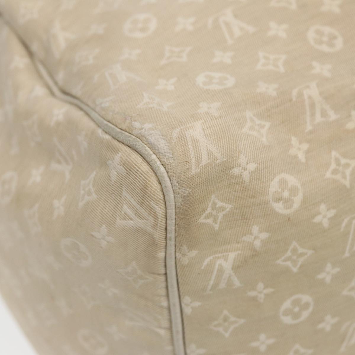 LOUIS VUITTON Monogram Mini Lin Speedy 30 Hand Bag White Dunne M95319 Auth 84780