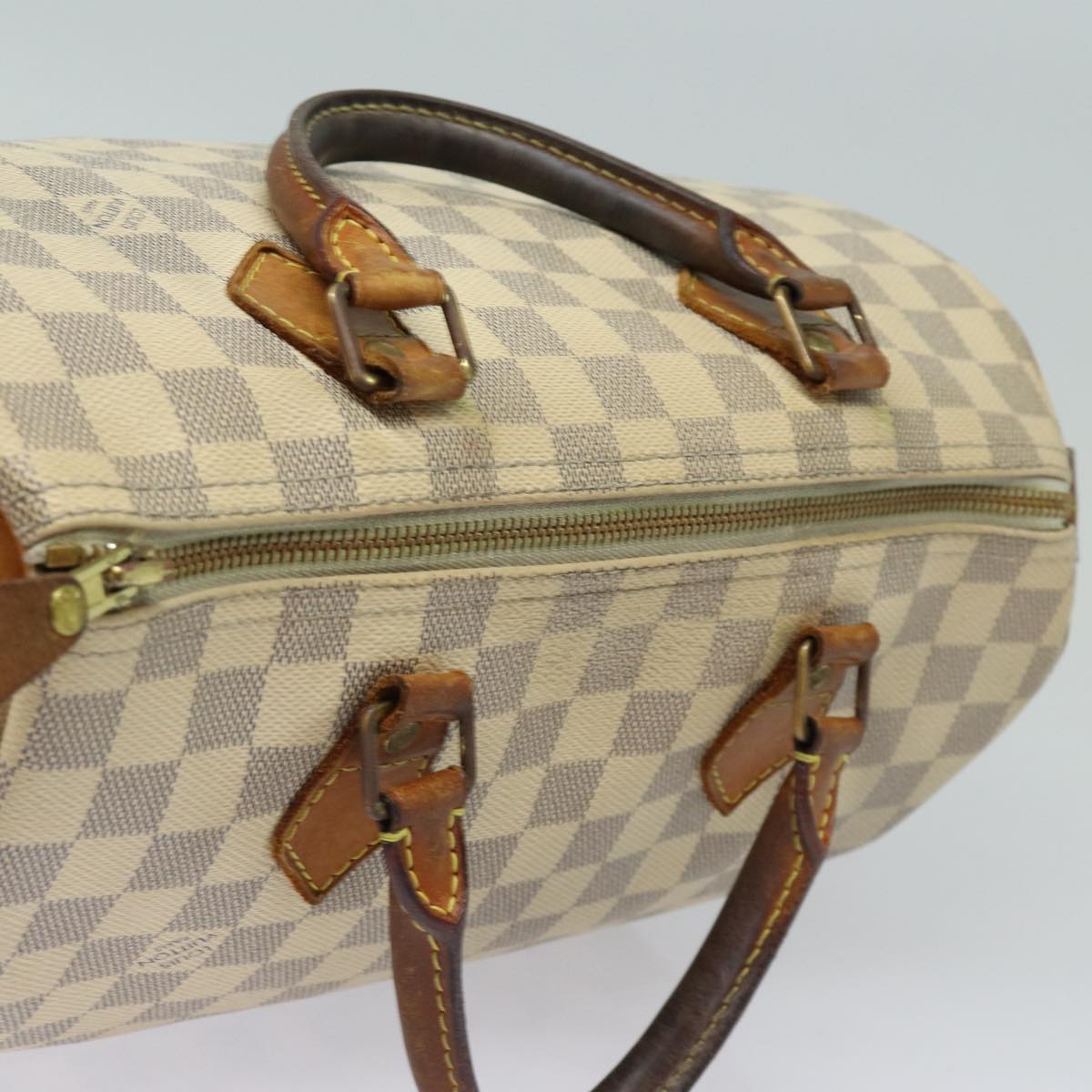 LOUIS VUITTON Damier Azur Speedy 30 Hand Bag N41533 LV Auth 84795