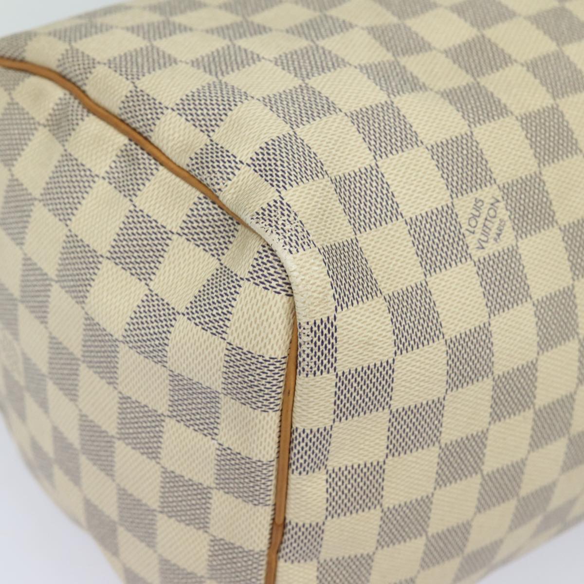 LOUIS VUITTON Damier Azur Speedy 30 Hand Bag N41533 LV Auth 84796