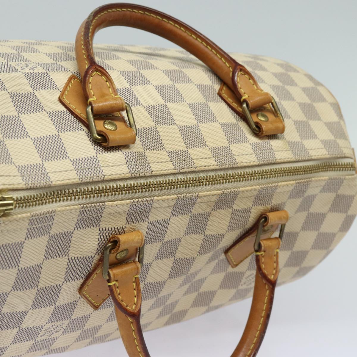 LOUIS VUITTON Damier Azur Speedy 30 Hand Bag N41533 LV Auth 84796