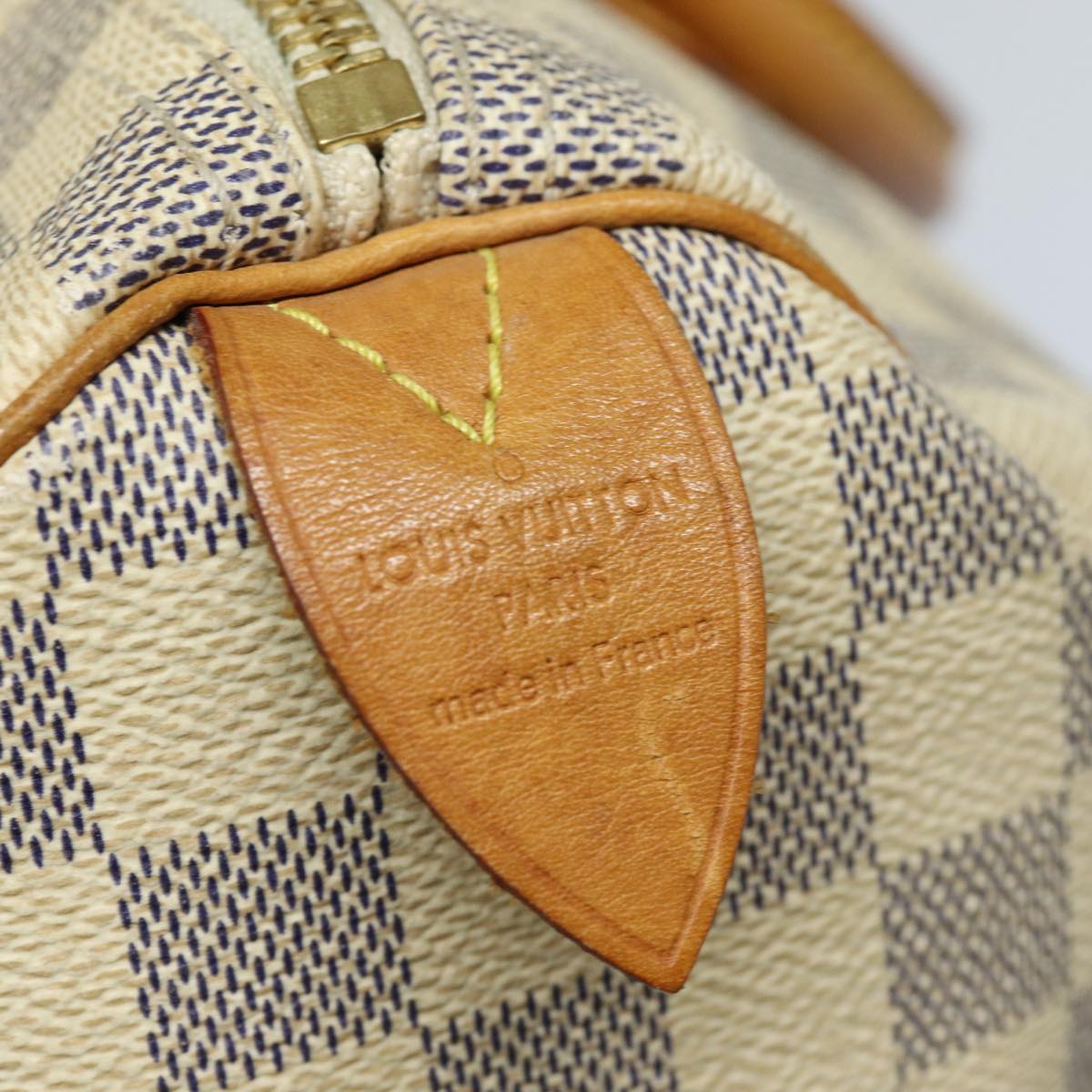 LOUIS VUITTON Damier Azur Speedy 30 Hand Bag N41533 LV Auth 84797