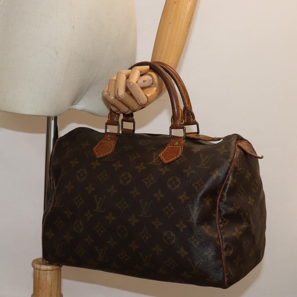 LOUIS VUITTON Monogram Speedy 30 Hand Bag M41526 LV Auth 84799