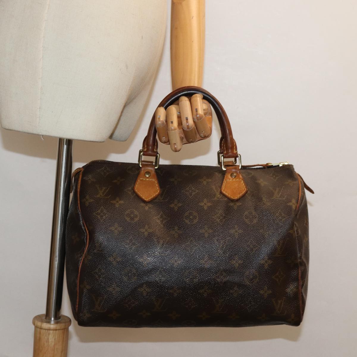 LOUIS VUITTON Monogram Speedy 30 Hand Bag M41526 LV Auth 84801