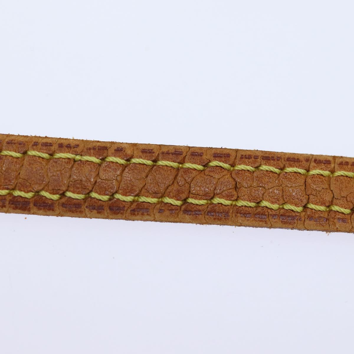 LOUIS VUITTON Shoulder Strap Leather 42.9"" Beige LV Auth 84819