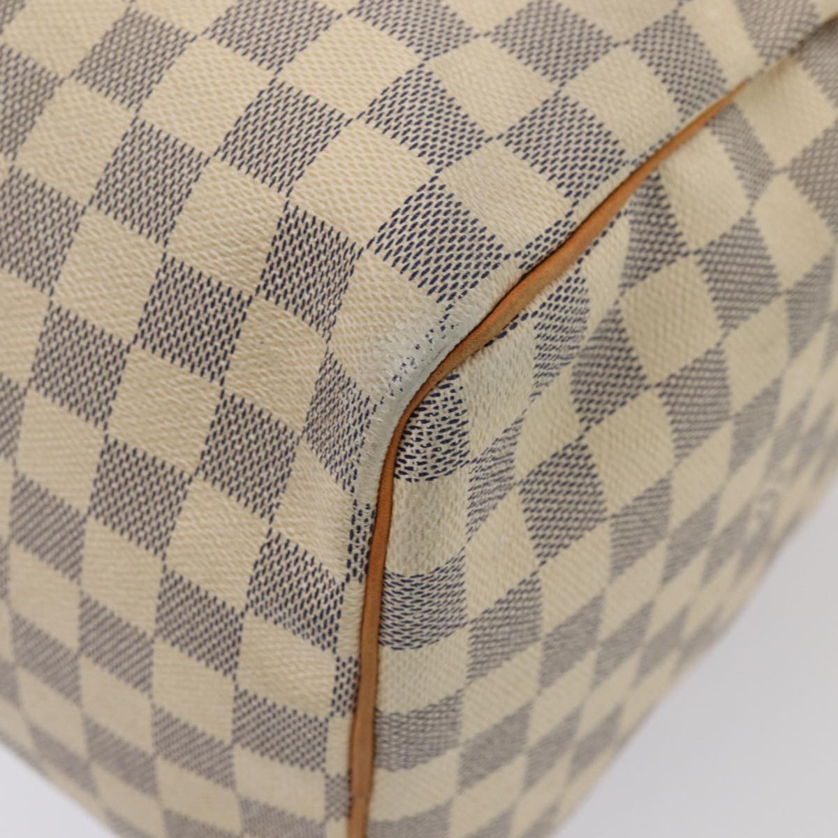 LOUIS VUITTON Damier Azur Speedy 35 Hand Bag N41535 LV Auth 84838