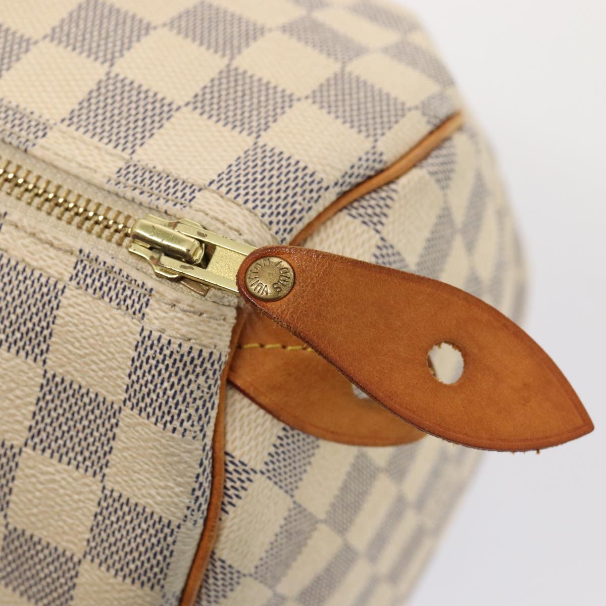 LOUIS VUITTON Damier Azur Speedy 35 Hand Bag N41535 LV Auth 84838