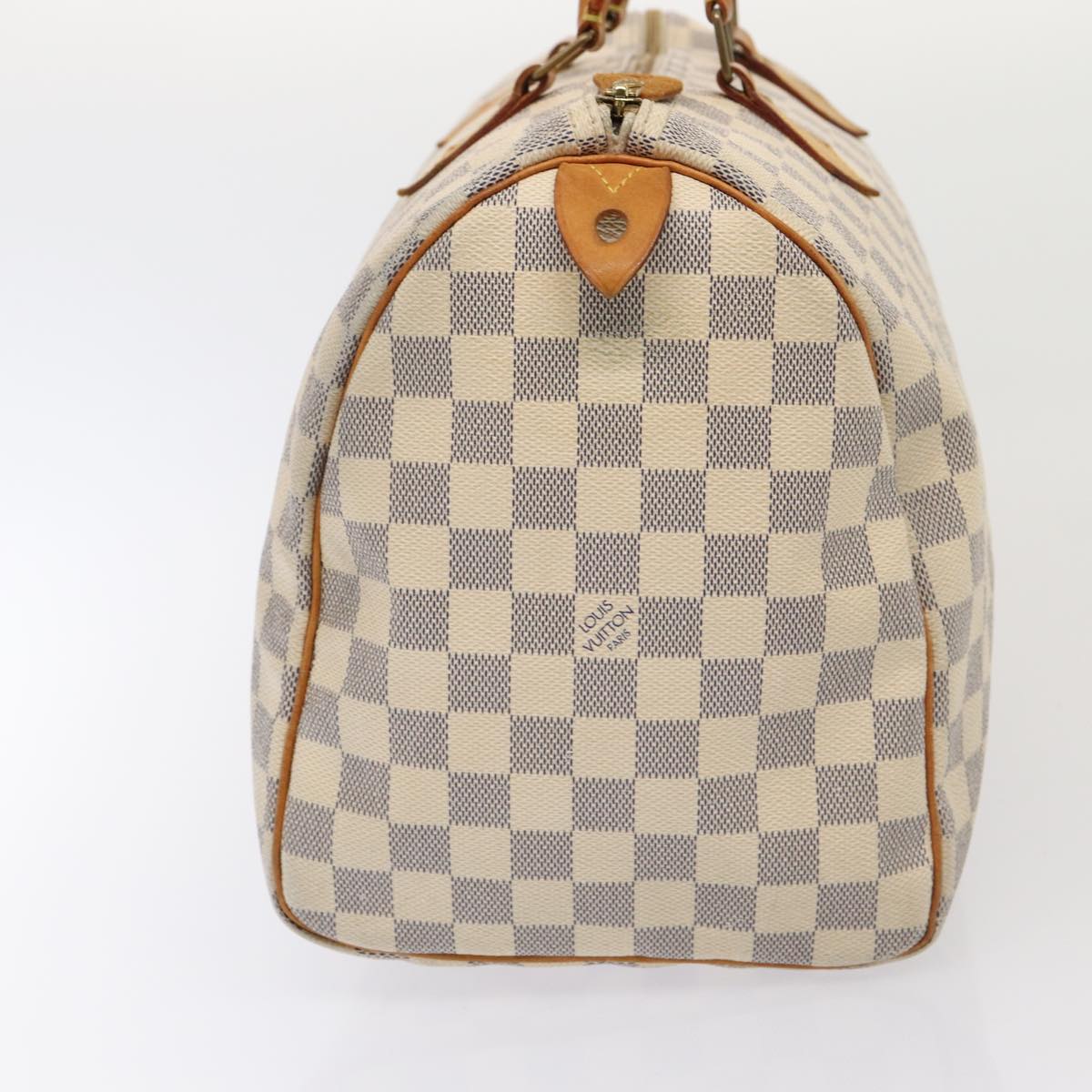 LOUIS VUITTON Damier Azur Speedy 35 Hand Bag N41535 LV Auth 84838