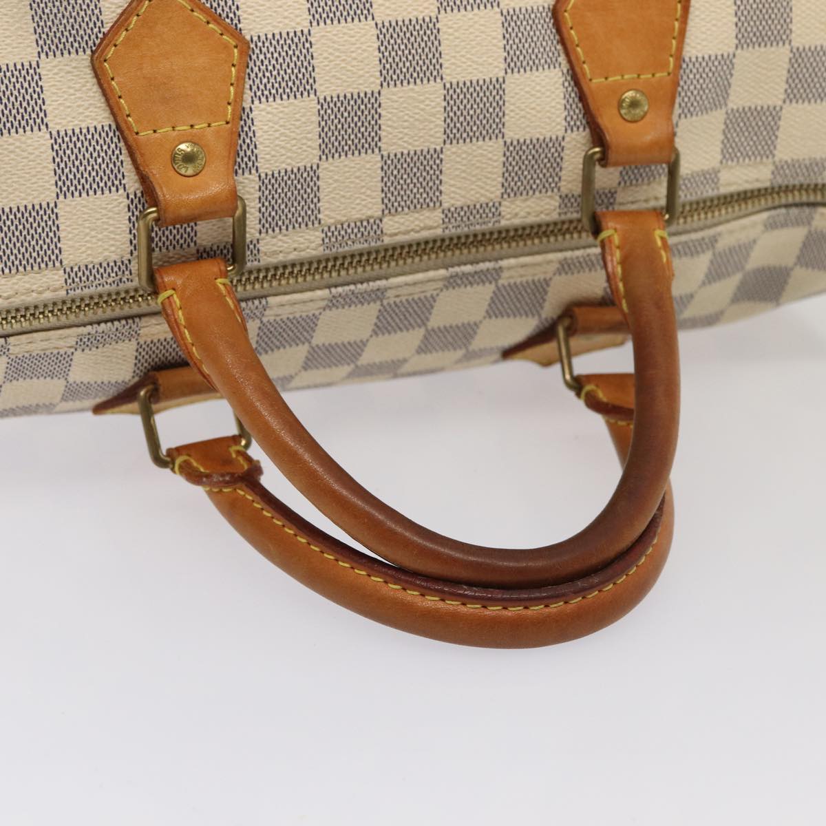 LOUIS VUITTON Damier Azur Speedy 35 Hand Bag N41535 LV Auth 84838