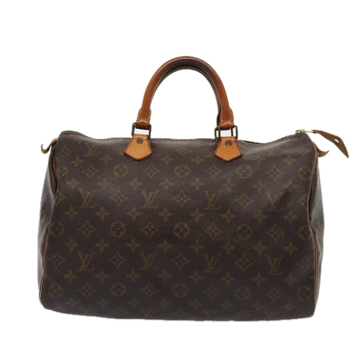 LOUIS VUITTON Monogram Speedy 35 Hand Bag M41524 LV Auth 84839