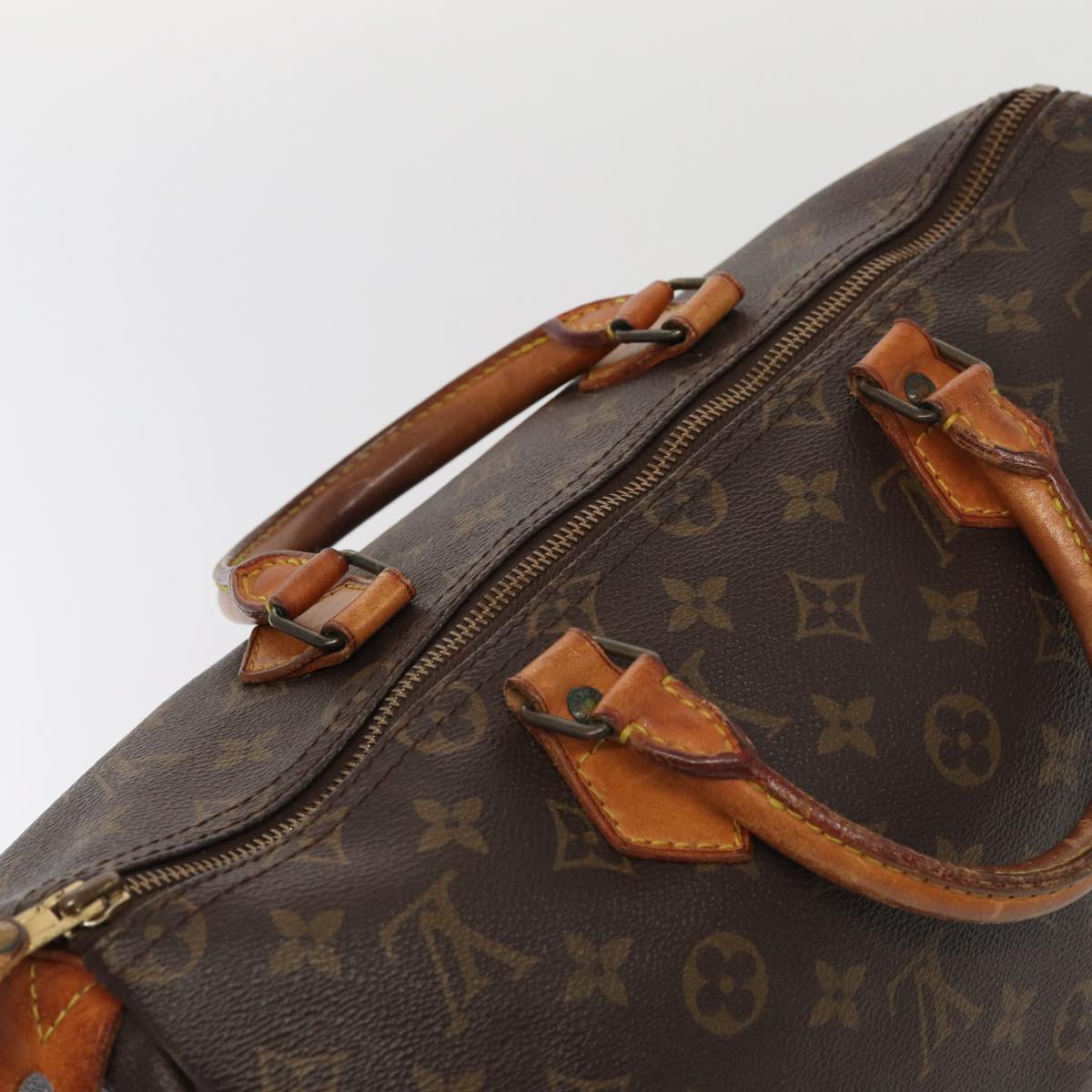 LOUIS VUITTON Monogram Speedy 35 Hand Bag M41524 LV Auth 84839