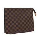LOUIS VUITTON Damier Ebene Poche Toilette 26 Pouch N47543 LV Auth 84848-1