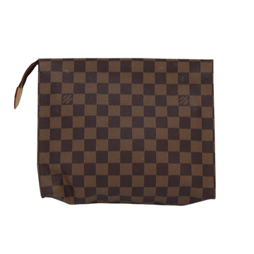 LOUIS VUITTON Damier Ebene Poche Toilette 26 Pouch N47543 LV Auth 84848 - 0