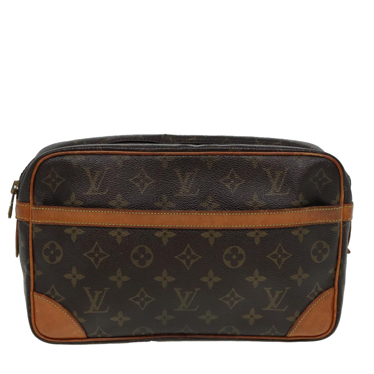 LOUIS VUITTON Monogram Compiegne 28 Clutch Bag M51845 LV Auth 84853